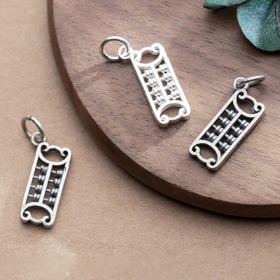 Combo 2 cái charm bạc hình bàn tính treo 1 - Ngọc Quý Gemstones