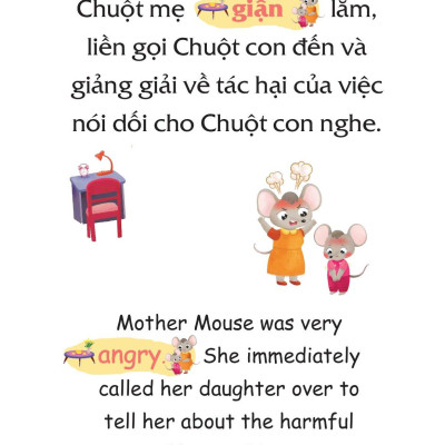 Truyện Tranh Song Ngữ Việt-Anh Cho Bé - Bé Ngoan Không Nói Dối - Good Children Do Not Lie