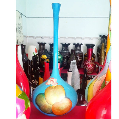 Bình cỏ nhỏ sơn mài hút tài lộc cao cấp dùng cắm hoa, trang trí nhà cửa, văn phòng, sảnh tiệc, quà tặng ý nghĩa,...