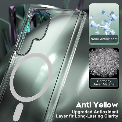 Ốp lưng trong magnetic cho Samsung Galaxy S24 Ultra / S24 Plus / S24Ultra 5G siêu mỏng 0.2 mm, độ trong tuyệt đối, chống trầy xước, chống ố vàng, tản nhiệt tốt – Hàng chính hãng