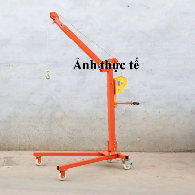 Cẩu tời quay tay 500kg ABG cao 240cm, cẩu di động mini hộ gia đình dùng thay cho palang xích kéo tay, móc cẩu xoay móc cẩu hàng chuyên dùng để nâng hạ