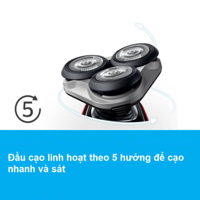 Máy cạo râu khô và ướt cao cấp thương hiệu Philips S5390/12 - Hàng Nhập Khẩu