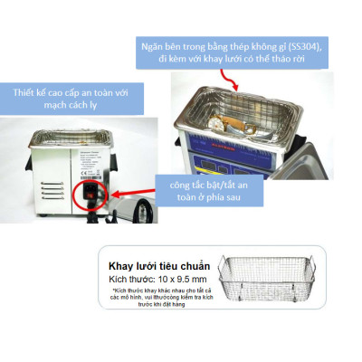 Máy Rửa Sóng Siêu Âm Thương Hiệu ALSTRON Singapore - Ultrasonic Cleaner 