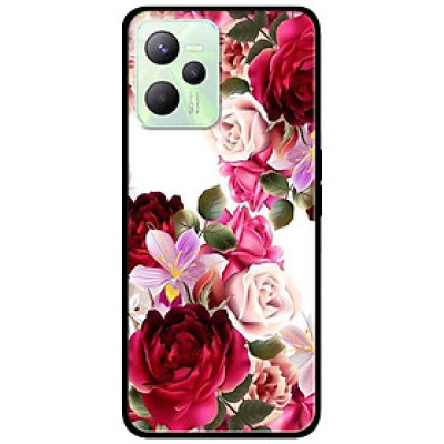 Ốp lưng dành cho Realme C35 mẫu Họa Tiết Hoa Hồng Chéo