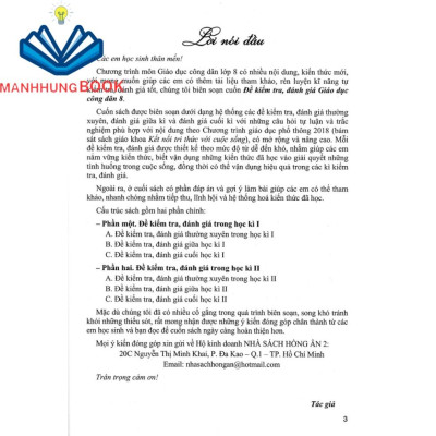 Sách - Đề Kiểm Tra, Đánh Giá Giáo Dục Công Dân 8 (Dùng Kèm SGK Kết Nối Tri Thức Với Cuộc Sống)