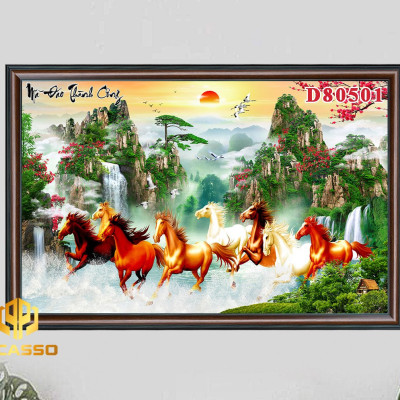 Tranh kính cường lực Bát mã tung hoành D805 35 (được chọn mẫu)
