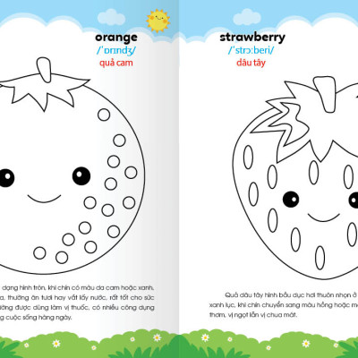 Sách - Colouring 365 ngày Tô màu - KHÁM PHÁ THẾ GIỚI PHÁT TRIỂN TRÍ TUỆ - Hoa, Quả, Rau, Củ (Cuốn 3)