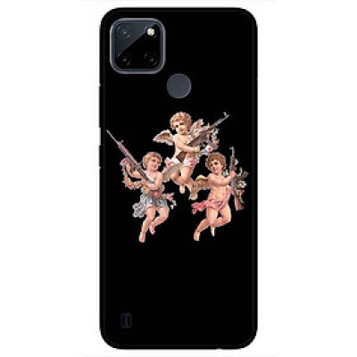 Ốp lưng dành cho Realme C21Y - C25Y mẫu Thiên Thần Đen