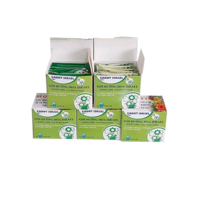 Nước Cắm Hoa Đồng Tiền Lâu Tàn (Set 80 gói dạng bột) nhập khẩu Israel - Food For CUT Flowers giúp hoa tươi lâu hơn, ngăn "gãy cổ" hoa và hạn chế thối nước