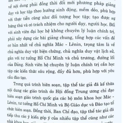 Giáo Trình Tư Tưởng Hồ Chí Minh - Dành Cho Bậc Đại Học Không Chuyên Lý Luận Chính Trị