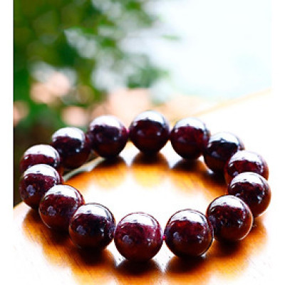 Vòng tay garnet size hạt 14mm mệnh hỏa, thổ - Ngọc Quý Gemstones 