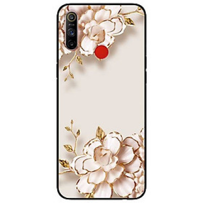 Ốp lưng dành cho Realme C3 mẫu Tranh Hoa Nền Trắng