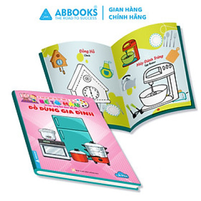 Sách - Bé tô màu và học tiếng anh theo chủ đề - Đồ dùng gia đình
