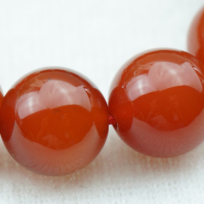 Vòng tay mã não hồ lô đỏ tự nhiên 14 mm