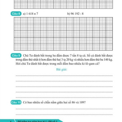 Sách - 36 Đề Ôn Luyện Toán 4 (Biên Soạn Theo Chương Trình Giáo Dục Phổ Thông Mới)