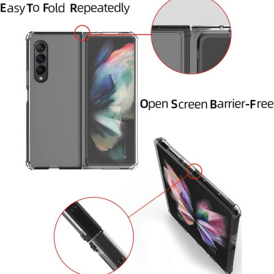 Ốp lưng chống sốc trong suốt hỗ trợ sạc Maqsafe cho Samsung Galaxy Z Fold 3 / Z Fold 4 hiệu Likgus Maqsafe Magetic Case siêu mỏng 1.5mm, độ trong tuyệt đối, chống trầy xước, chống ố vàng, tản nhiệt tốt - hàng nhập khẩu