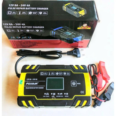 Hàng Nhật - Sạc Ắc Quy Foxsur Thế Hệ Mới 12V 24V – Tự Ngắt, Khử Sunfat, Phục Hồi Ắc Quy Siêu Hiệu Quả , đèn ốp trần