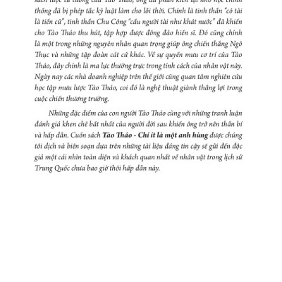 Tào Tháo - Chí Ít Là Một Anh Hùng (Bìa Cứng) _KV