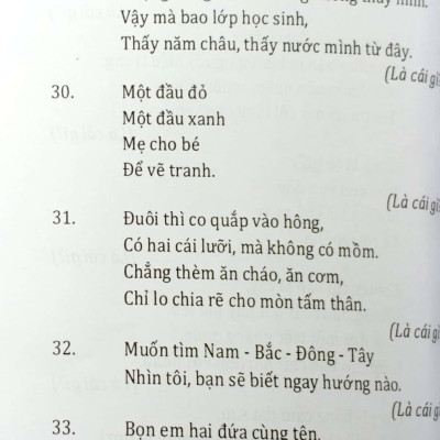 Câu Đố Tuổi Học Trò