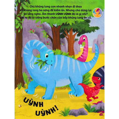 Sách Âm Thanh - 8 Âm Thanh Vui Nhộn - Những Chú Khủng Long Vui Vẻ - Tân Việt Books