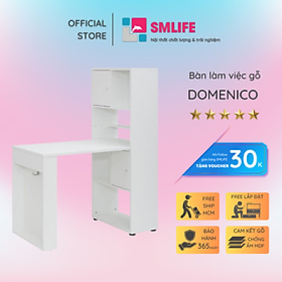 Bàn liền giá sách đa dạng thiết kế đẹp SMLIFE Domenico