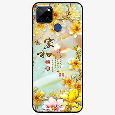 Ốp lưng dành cho Realme C12 mẫu Chữ Hoa Vàng
