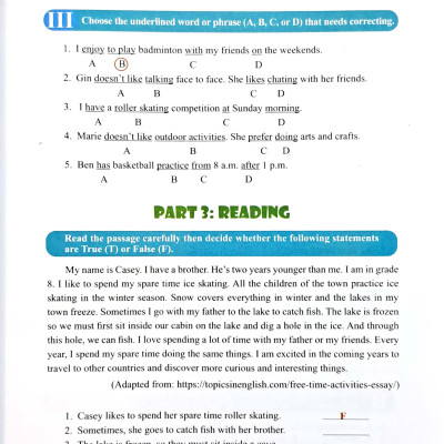Bài Tập Bổ Trợ Toàn Diện Tiếng Anh 8