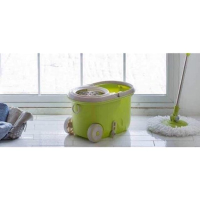 Bộ Lau Nhà Xoay Tay 360 độ MOP L003 (cam kết hàng chuẩn, y hình) lồng vắt bằng inox