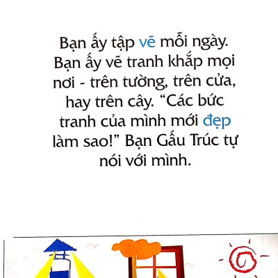 Sách Truyện Tranh Song Ngữ Việt Anh Cho Bé - Vẽ Đúng Nơi Tô Đúng Chỗ