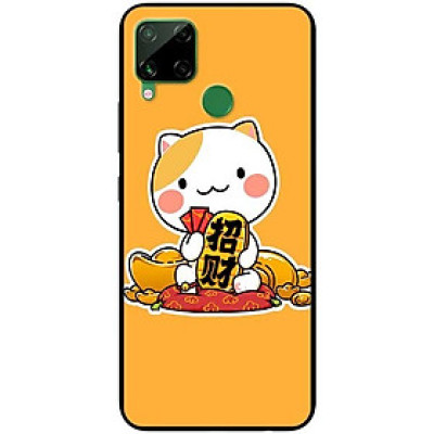 Ốp lưng dành cho Realme C15 mẫu Mèo Và Thỏi Vàng