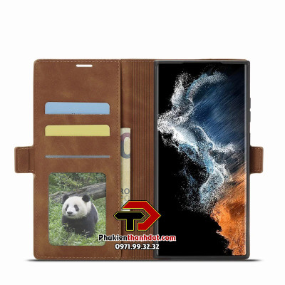 Bao da dành cho SamSung Galaxy S23 Ultra 5G, S24 Ultra 5G chính hãng Forwenw dạng ví, có ngăn cài thẻ ATM - Hàng chính hãng