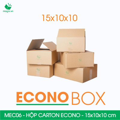 MEC06 - 15x10x10 cm - Combo 100 thùng hộp carton trơn siêu tiết kiệm ECONO