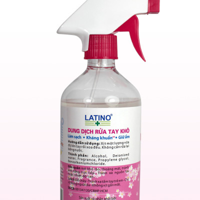 Dung dịch rửa tay khô Latino hương hoa anh đào 500ml