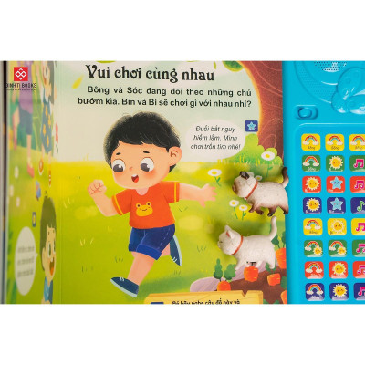 Sách Âm Thanh - Bé Học Nói Phiên Bản Đặc Biệt Với 30 Nút Bấm Cho Bé 0 - 6 Tuổi - Đinh Tị Books