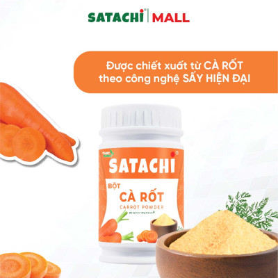 Bột Cà Rốt Nguyên Chất SATACHI – 100% cà rốt tự nhiên, không đường – Hộp 418g