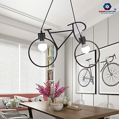 Đèn thả trang trí quán cà phê phòng khách phong cách vintage cổ điển sử dụng đèn led