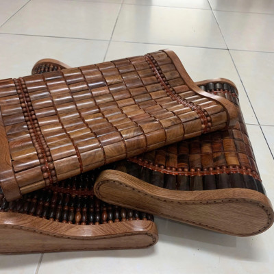 Gối Công Thái Học , Gối Hạt Gỗ Cao Cấp - Kích Thước 43cmx24cmx8/4cm ( video , hình thật )