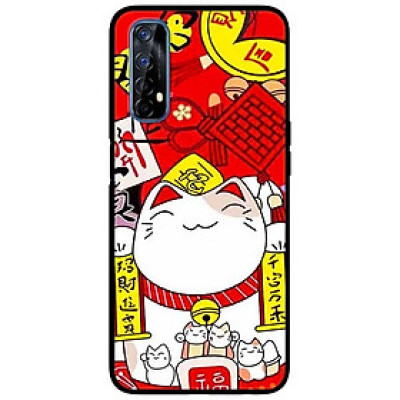 Ốp lưng dành cho Realme 7  mẫu Mèo Nằm Chờ Cá