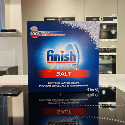 Combo Gel rửa bát Finish All in 1 Shine&Protect 650ml +Muối Finish 4kg + Nước làm bóng Finish 400ml hương chanh
