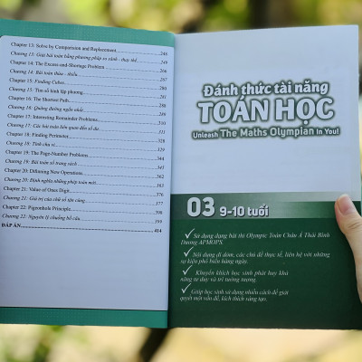 Sách Đánh Thức Tài Năng Toán Học 3, 4, 5 ( Combo 3 Cuốn ) - Tổng hợp kiến thức toán học lớp 3 đến lớp 6, Hiệu sách Genbooks