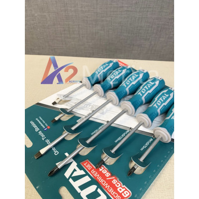 Bộ tuốc nơ vít (tô vít) 6 chi tiết Total THT250606