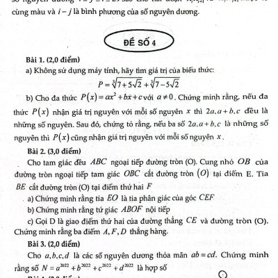 Giới Thiệu Đề Thi Lớp 9 Vào Lớp 10 Môn Toán Chuyên