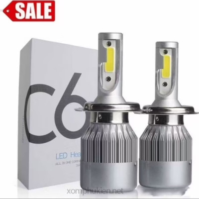 1 ĐÈN PHA LED C6 H4 SIÊU SÁNG LẮP XE MÁY ÔTÔ