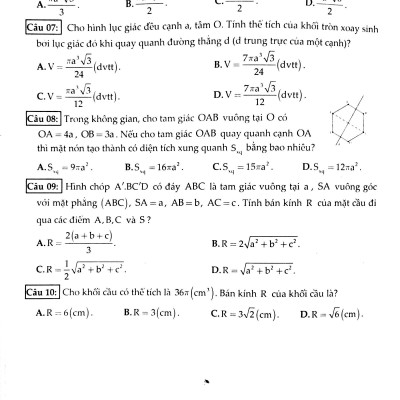 100 Đề Kiểm Tra Định Kì Trắc Nghiệm Toán Lớp 12