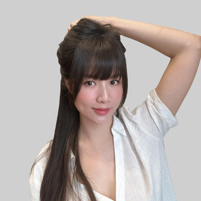 Mái nửa trước tóc thậ.t nữ (không có tóc phía sau) - Tóc Giả Vân Anh