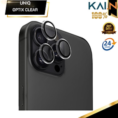 Kính Cường Lực Bảo Vệ Camera Lens Cho iPhone 16 Promax/ iPhone 16 Pro , UNIQ OPTIX Clear_ Hàng chính hãng