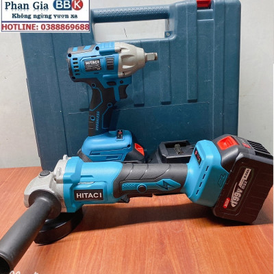 Bộ Combo 2 Máy Gồm Máy Mài Pin Và Máy Siết Bulong 199V 2 Pin 15 Cell - Động Cơ Không Chổi Than (Bảo Hành 12 Tháng)