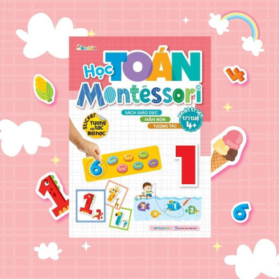Sách - Học Toán Montessori 1 - Phát Triển Trí Tuệ 4+ - Megabook