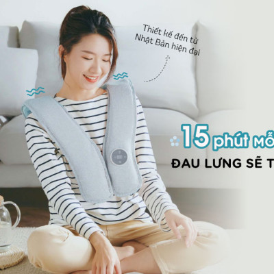 Máy Massage, Máy Đấm Lưng BEAR MA-B01V1 Gồm 4 Kỹ Thuật Đấm Lưng, 16 Cường Độ Massage Như Người Thật - Bảo Hành 18 Tháng - Hàng Chính Hãng