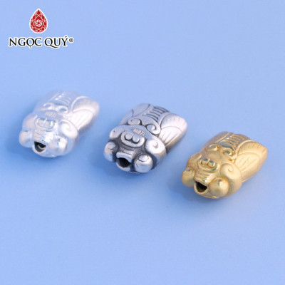 Charm bạc ngọc thiền xỏ ngang - Ngọc Quý Gemstones